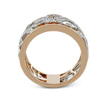 Right-Hand White & Rose Gold Diamond Ring- MR1000-RW-Simon G.-Renee Taylor Gallery