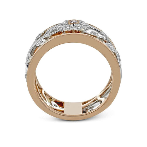 Right-Hand White & Rose Gold Diamond Ring- MR1000-RW-Simon G.-Renee Taylor Gallery