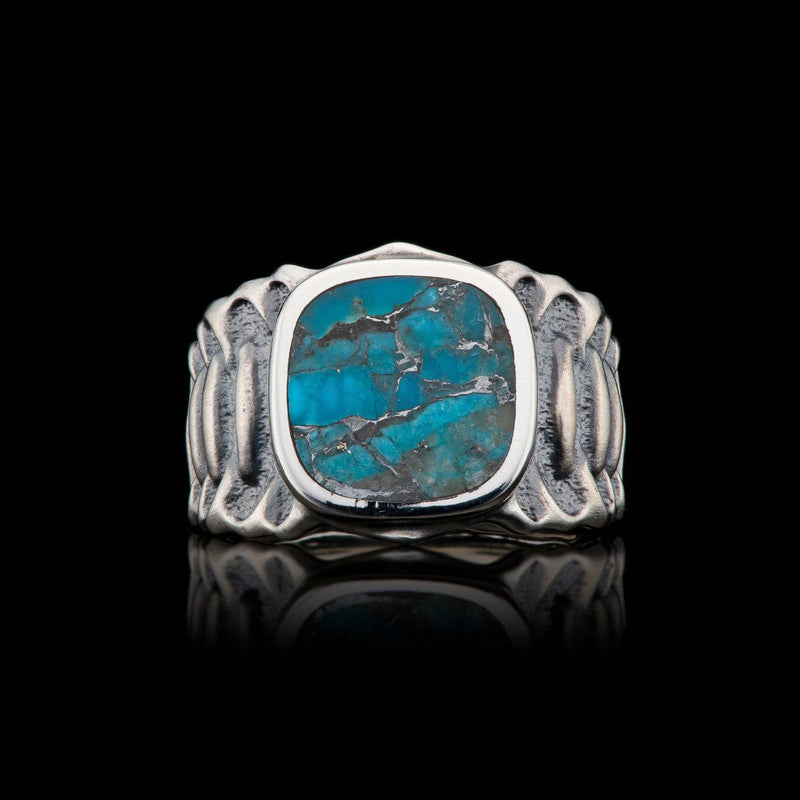 Men's Echelon Turquoise Ring - Ring 7 TQ-William Henry-Renee Taylor Gallery