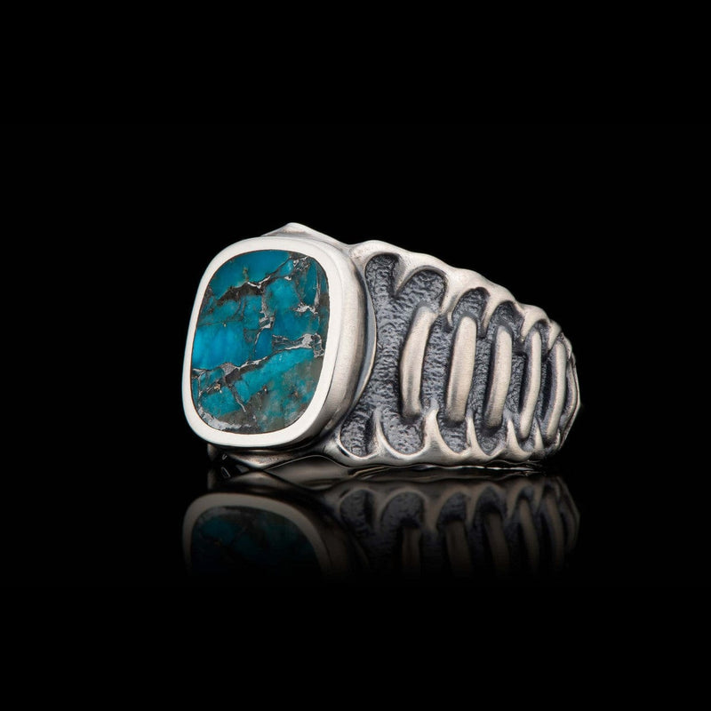 Men's Echelon Turquoise Ring - Ring 7 TQ-William Henry-Renee Taylor Gallery