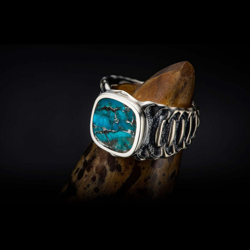 Men's Echelon Turquoise Ring - Ring 7 TQ-William Henry-Renee Taylor Gallery