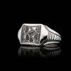 Men's Sleek Damascus Ring - Ring 8 DAM-William Henry-Renee Taylor Gallery