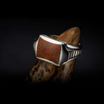 Men's Sleek Dinosaur Bone Ring - Ring 8 DB-William Henry-Renee Taylor Gallery