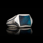 Men's Sleek Labradorite Ring - Ring 8 LAB-William Henry-Renee Taylor Gallery