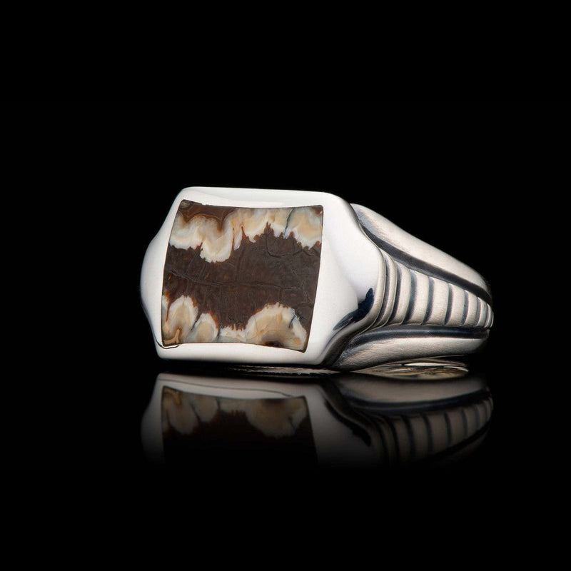 Men's Sleek Mammoth Tooth Ring - Ring 8 MT-William Henry-Renee Taylor Gallery