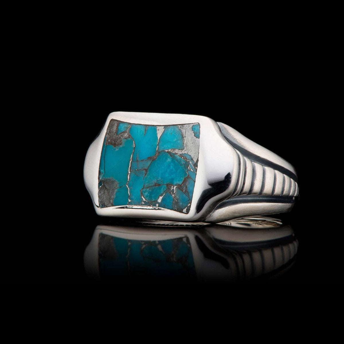 Mens Gold Turquoise Rings | Durango Silver Company