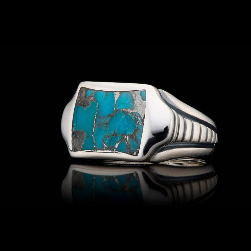 Sonoran Gold Turquoise & Sterling Silver Ring by Tommy Jackson Size 8. –  Pickle Barrel Trading Post