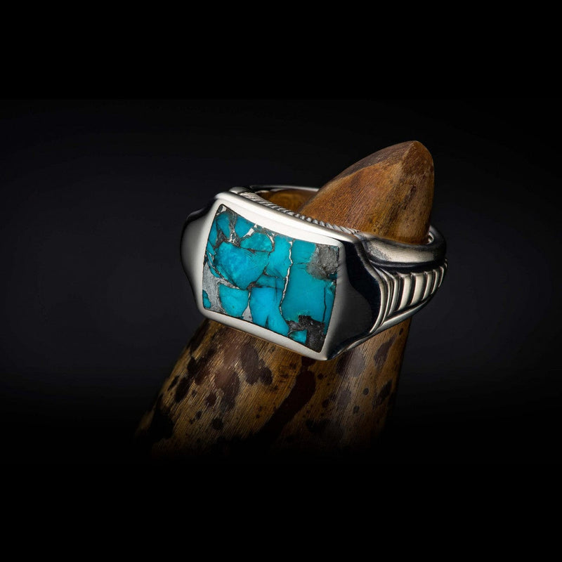 Flat turquoise ring - Monte Cristo