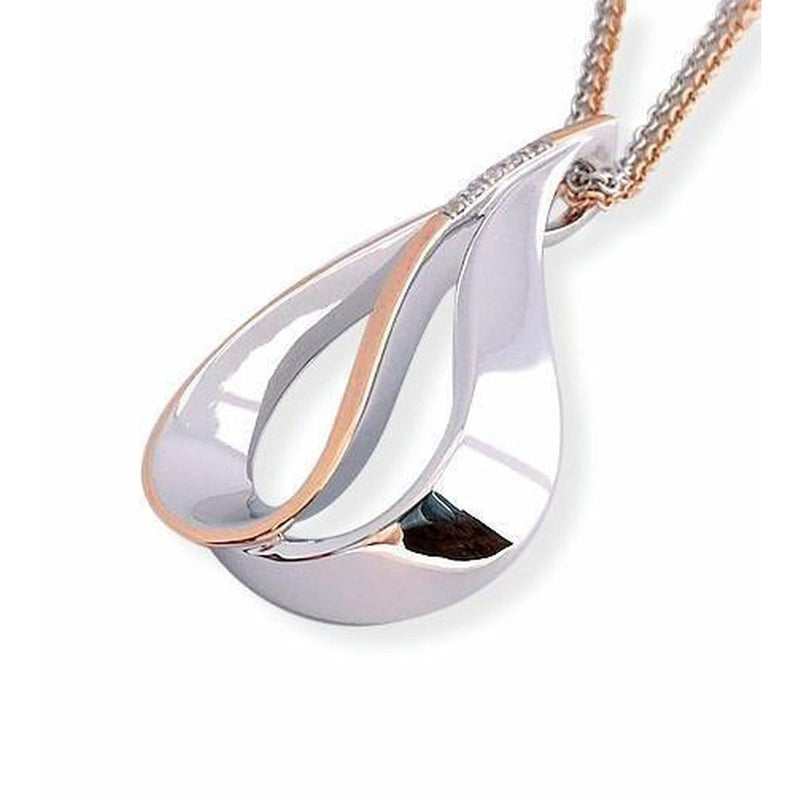 Rose Gold Plated Sterling Silver Sapphire Pendant - 32/03258-Breuning-Renee Taylor Gallery