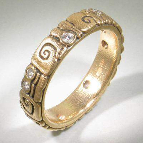 18K Sea Creatures Diamond Band - R-156RD-Alex Sepkus-Renee Taylor Gallery