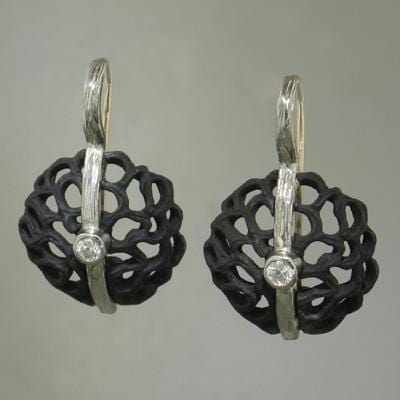 Shadow Dome Small Circle Earrings - 40E8-3-1-GS-WG/ST-Sarah Graham-Renee Taylor Gallery