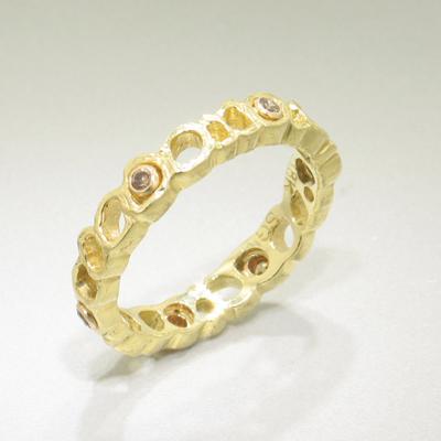 Shadow Skinny Band Diamond Ring - 40R1-3-3G-YG-Sarah Graham-Renee Taylor Gallery