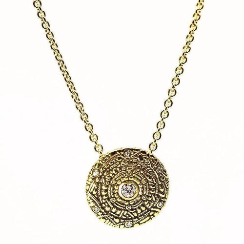 18K Shield Diamond Pendant - M-4519-Alex Sepkus-Renee Taylor Gallery
