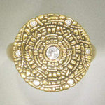 18K Shield Diamond Ring - R-4-Alex Sepkus-Renee Taylor Gallery