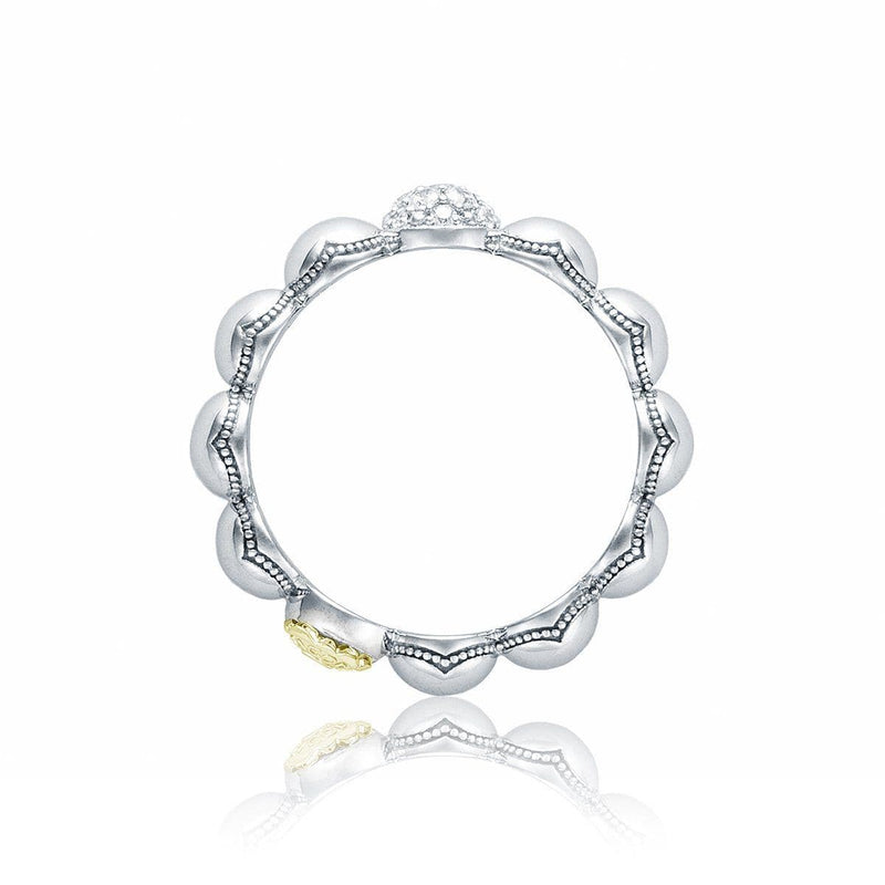 Silver 0.17ct Diamond 5mm Beaded Ring - SR193-Tacori-Renee Taylor Gallery
