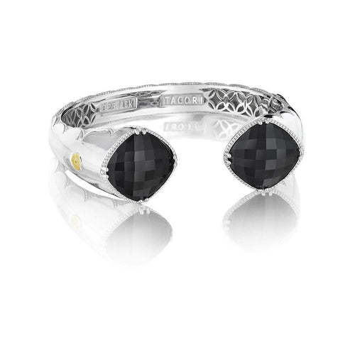 Silver Black Onyx Bangle - SB16019-Tacori-Renee Taylor Gallery