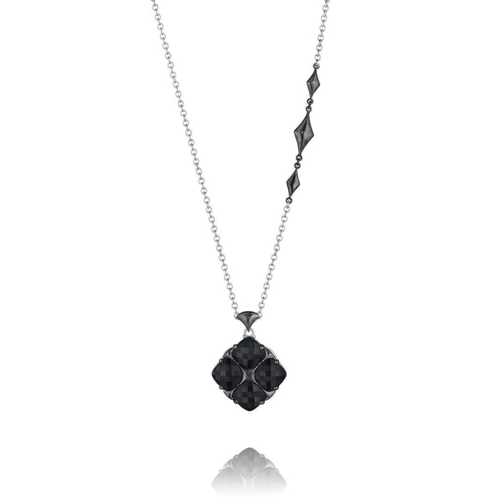 Sterling Silver, Black Onyx, 18K Gold Seal Necklace - SN16319-Tacori-Renee Taylor Gallery