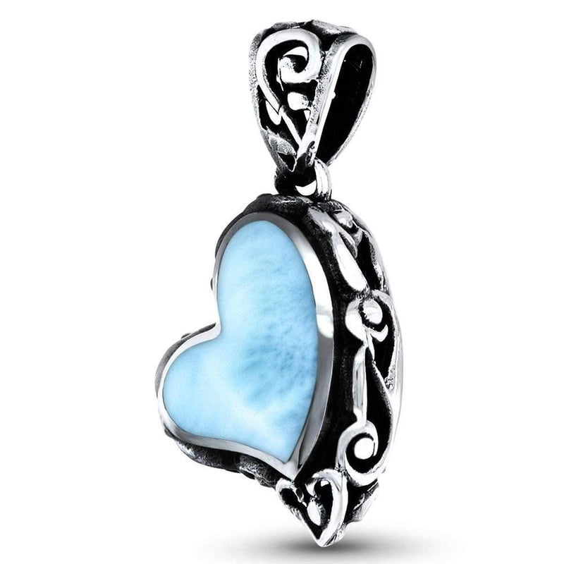 Sirena Heart Necklace - Nsire00-00-Marahlago Larimar-Renee Taylor Gallery