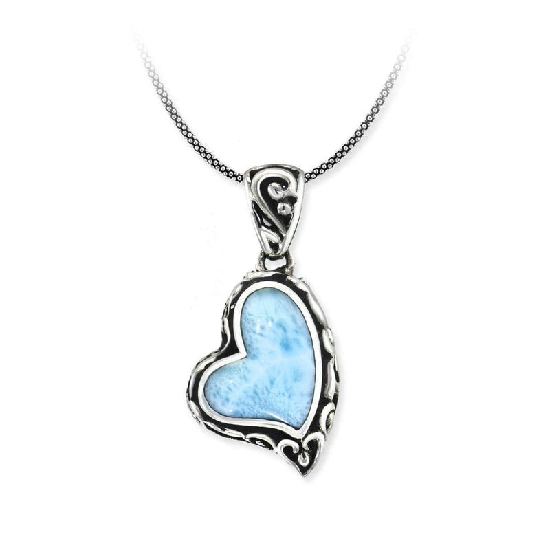 Sirena Heart Necklace - Nsire00-00-Marahlago Larimar-Renee Taylor Gallery
