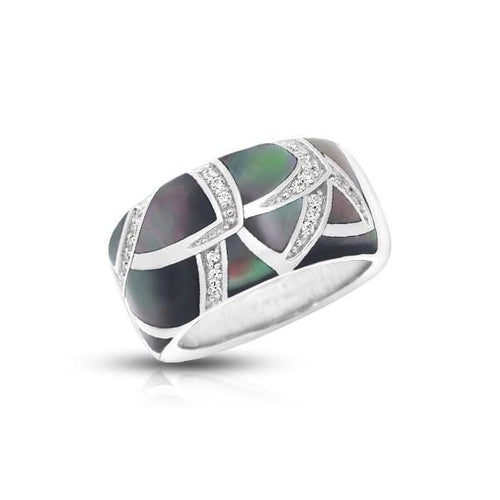 Sirena Black Mother-of-Pearl Ring-Belle Etoile-Renee Taylor Gallery
