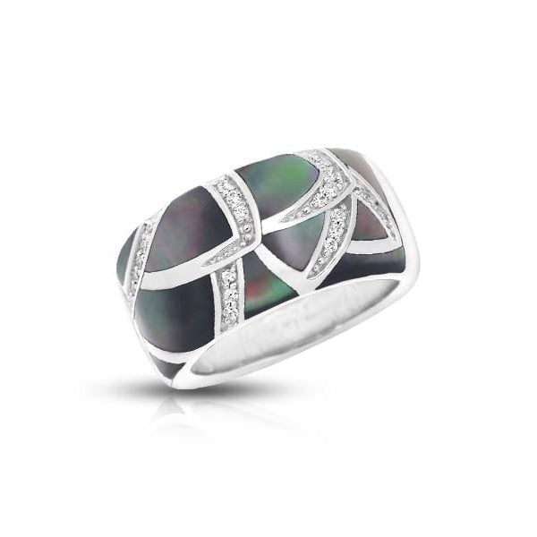 Sirena Black Mother-of-Pearl Ring-Belle Etoile-Renee Taylor Gallery