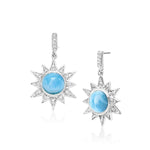 Solstice Earrings - Esols00-00-Marahlago Larimar-Renee Taylor Gallery