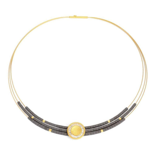 Sonito Hematite Zirconia Necklace - 84908276-Bernd Wolf-Renee Taylor Gallery
