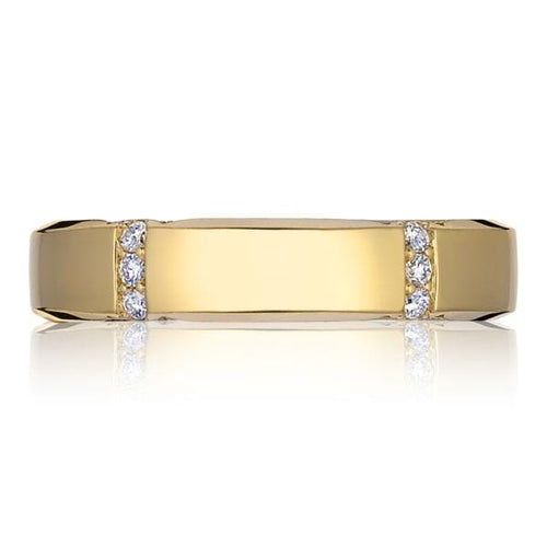 18k Yellow Gold & Diamond Sculpted Crescent Men's Band - 125-5Y-Tacori-Renee Taylor Gallery
