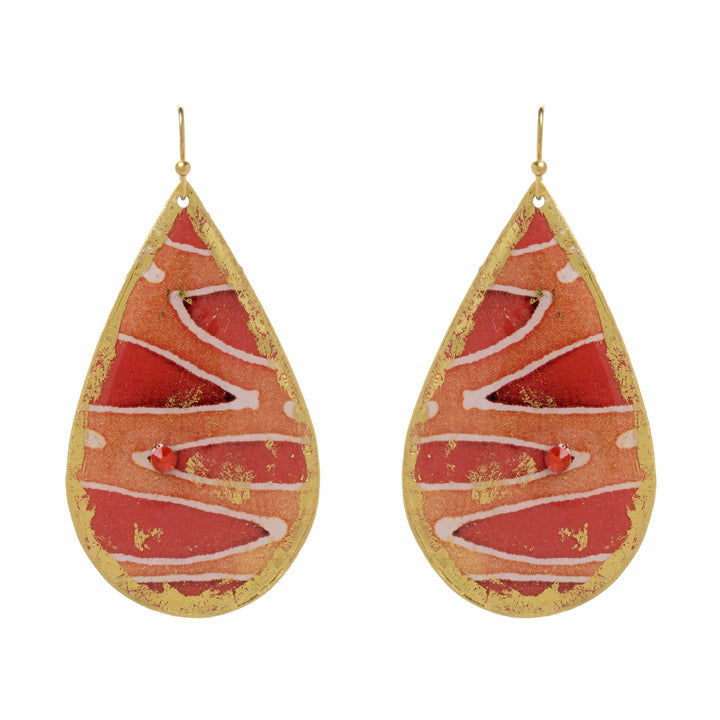 Taos Gold Teardrop Earrings - MG421-Evocateur-Renee Taylor Gallery