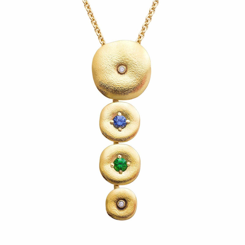 18K Orchard Sapphire & Diamond Pendant - M-145S-Alex Sepkus-Renee Taylor Gallery