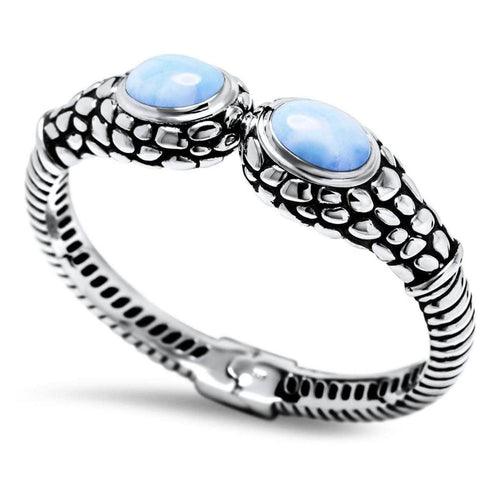 Tortuga Bangle - Btort00-00-Marahlago Larimar-Renee Taylor Gallery