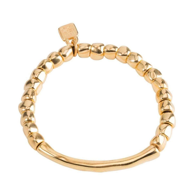 Trabel Elastic 18K Gold Plated Bracelet - PUL1208ORO0000M-UNO de 50-Renee Taylor Gallery