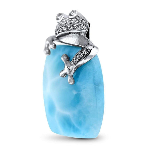 Wildlife Tree Frog Necklace - Ntree00-00-Marahlago Larimar-Renee Taylor Gallery