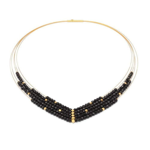 Valena Black Spinel Necklace - 86021496-Bernd Wolf-Renee Taylor Gallery