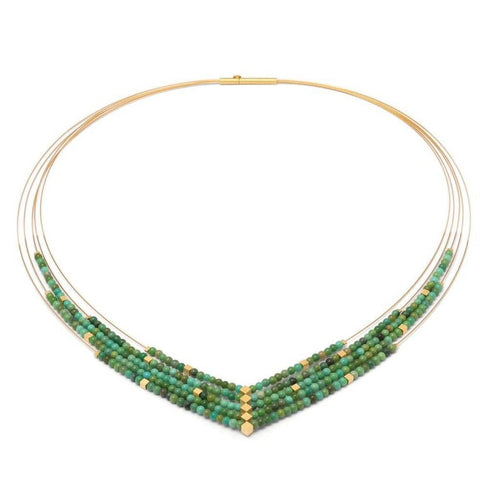 Valena Green Turquoise Necklace - 86021356-Bernd Wolf-Renee Taylor Gallery