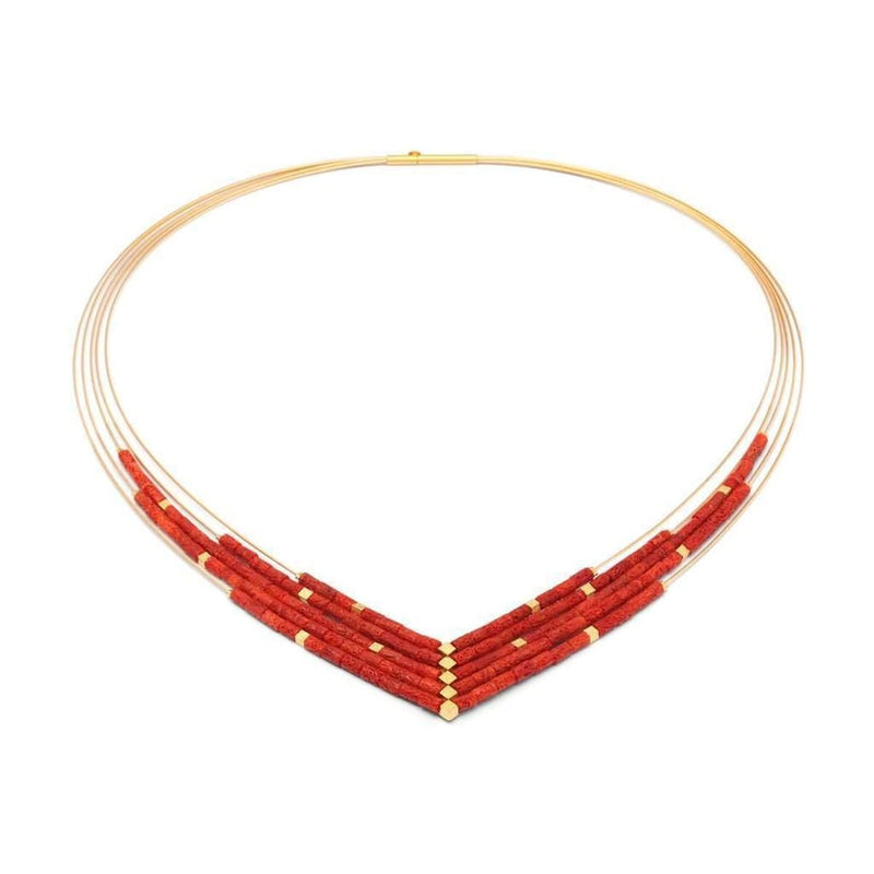 Valena Red Coral Necklace - 86021296-Bernd Wolf-Renee Taylor Gallery