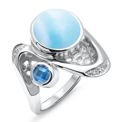 Versailles Ring - Rvers00-00-Marahlago Larimar-Renee Taylor Gallery