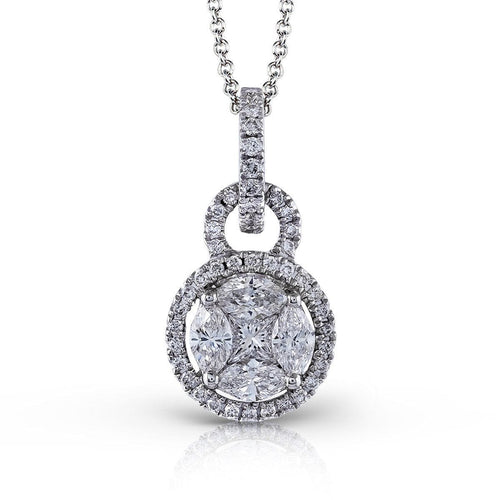 White Gold & Diamond Pendant - MP1507-W-Simon G.-Renee Taylor Gallery