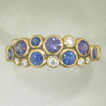 18K Vivid Violet Mix Sapphire & Diamond Ring - R-113S-Alex Sepkus-Renee Taylor Gallery