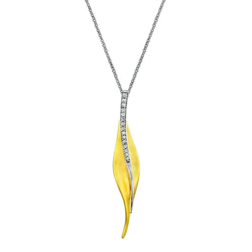 Yellow & White Gold Diamond Pendant - DP113-YW-Simon G.-Renee Taylor Gallery