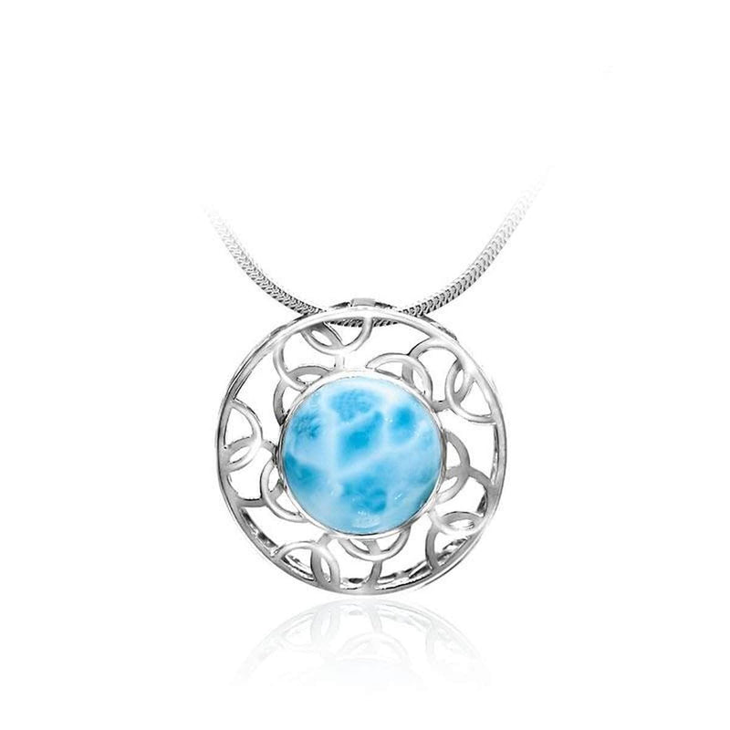 Zara Petite Necklace - Nzara01-00-Marahlago Larimar-Renee Taylor Gallery